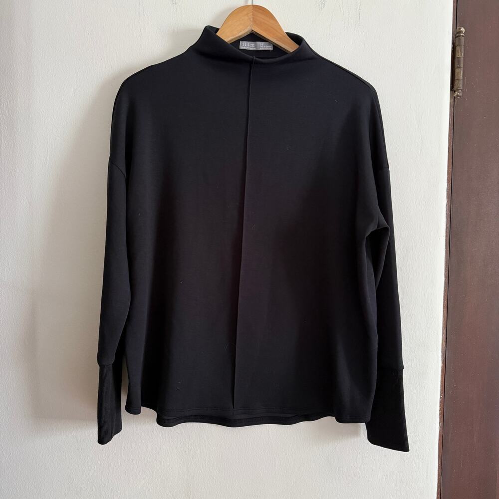I Love Tyler Madison ILTM | Black Butter Mockneck Shirt | Large